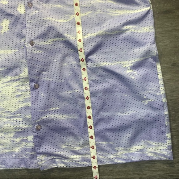Zara Purple and White Casual Button Down Shirt size XL - Picture 9 of 10